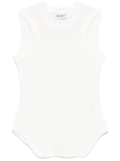 Attico Light Jersey Tank Top In White