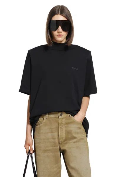 Attico Light Jersey T-shirt In Black