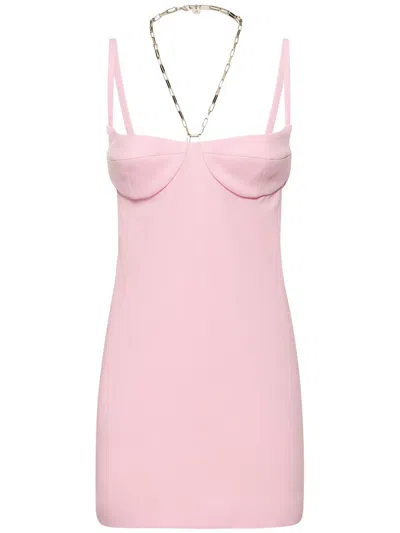 Attico Light Pink Elegant Dress With Thin Straps