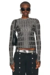 Attico Light Sweater In Black & Silver