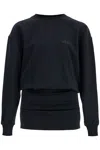 Attico Black Logo-appliqu Mini Dress In Black