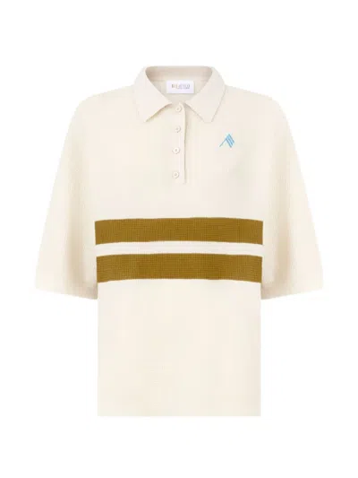 Attico Light-yellow And Dark-brown T-shirt In Transparent