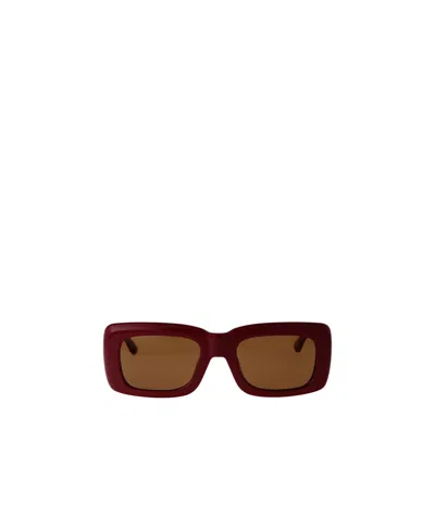 Attico Linda Farrow X  Marfa Sunglasses In Brown