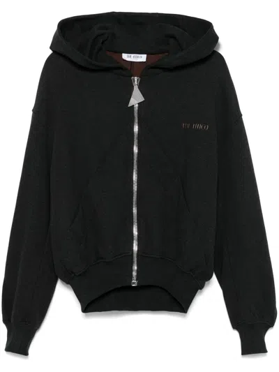 ATTICO LOGO-APPLIQUÉ HOODIE