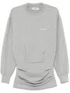 Attico Logo-appliqué Mini Dress In Grey