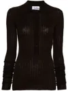 Attico Logo-appliqué Sweater In Brown