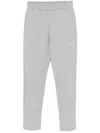 Attico Fleece Jogger Pants Elastic Waistband In Grey