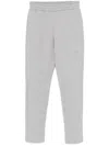 Attico Fleece Jogger Pants Elastic Waistband In Grey