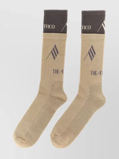Attico Logo Branded Socks With Contrast Cuff