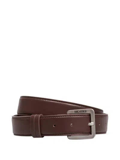 Attico Logo Buckle Belt In Brown