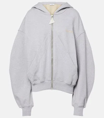 ATTICO LOGO COTTON FLEECE HOODIE