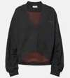 Attico Sweatshirt With Faded Effect In Black