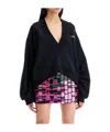 Attico Rue Sequined Mini Skirt In Black