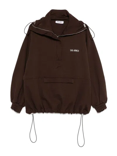 Attico Cotton Sweatshirt Logo 251wcb00091jjf007a R Attic 204 In Brown