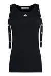 Attico Snap-button Tank Top In Black
