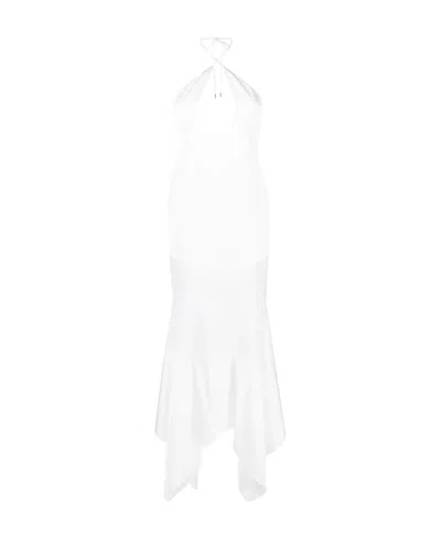 Attico Logo Dress In White