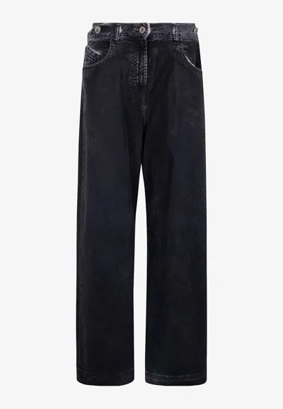 ATTICO LOGO EMBROIDERED BAGGY JEANS