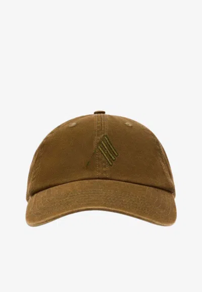 Attico Logo Embroidered Baseball Cap In Green