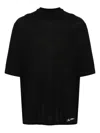 Attico Logo Embroidered Oversized T-shirt In Black