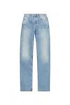 Attico Coated Boyfriend Pants With In Blue