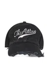 Attico Logo-embroidered Frayed-edge Baseball Cap In Black