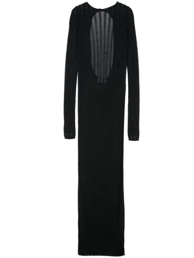 Attico Kleid Mit Logo In Schwarz