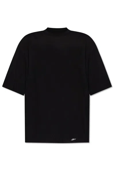 Attico Logo Embroidered Oversized T-shirt In Black