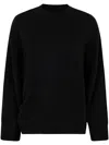 Attico Asymmetric Wool And Cashmere Pullover In 黑色