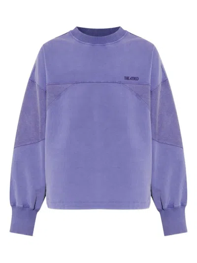 Attico Logo-embroidered Sweatshirt In Purple