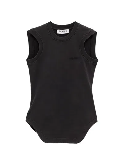 Attico Logo-embroidered Top In Black