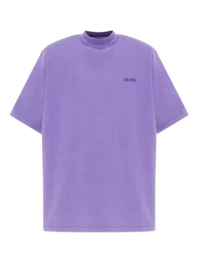 Attico Logo-embroidered Top In Purple