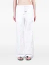 Attico Pants In White Cotton