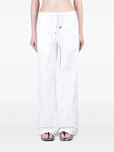 ATTICO LOGO-EMBROIDERED TROUSERS