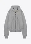 Attico Logo Embroidered Zip-up Hoodie