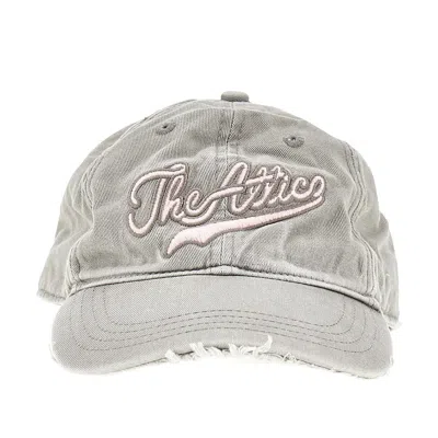 Attico Logo Embroidery Baseball Cap In Gray