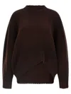 Attico Logo Embroidery Sweater Sweaters And Cardigans Brown In Brown