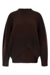 Attico Logo Embroidery Sweater Sweaters And Cardigans Brown In Brown