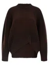 Attico Logo Embroidery Sweater Sweaters And Cardigans Brown In Brown