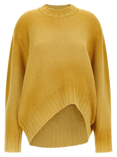 ATTICO LOGO EMBROIDERY SWEATER SWEATERS AND CARDIGANS YELLOW