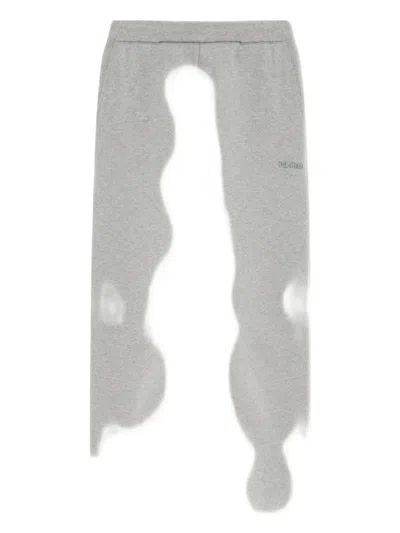 Attico Logo-embroidery Track Pants In Gray