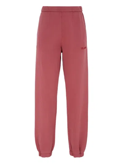 Attico Logo-embroidery Track Pants In Pink