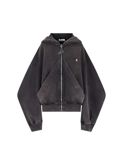 Attico Logo Hoodie In Black  