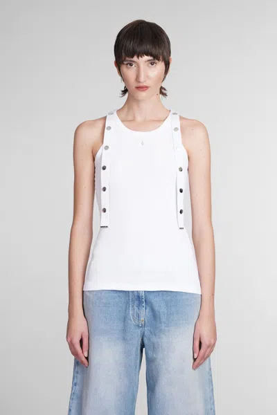 ATTICO LOGO PATCH RIBBED JERSEY TANK TOP