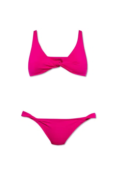 Attico Logo Plaque Bikini Set In Pink