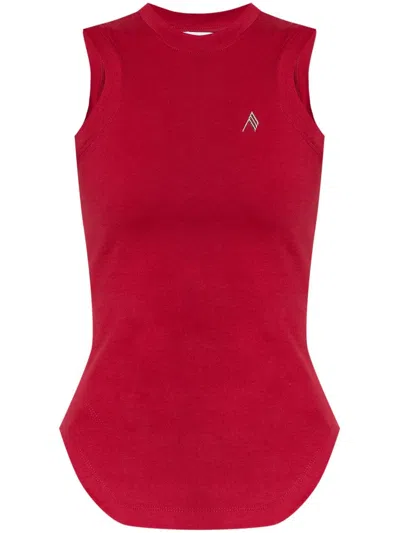 ATTICO LOGO-PLAQUE STRETCH TOP