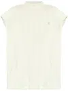 Attico Ivory Logo-raised Ribbed Top