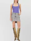 Attico Logo Scoop Neckline Sleeveless Fitted Strap Detail