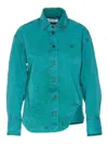 Attico Jacket Chest Pocket Regular Collar In Green