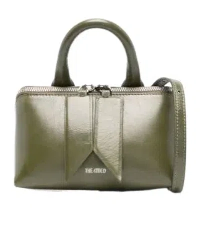 Attico Logo Shoulder Bag In Green