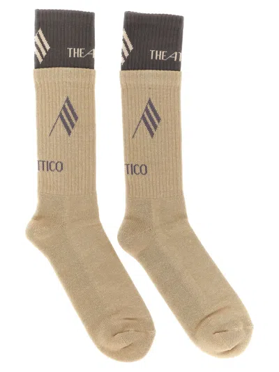 Attico Logo Socks Beige